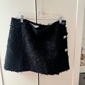 Astr Textured Black Mini skirt